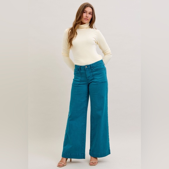 Judy Blue Denim - 💥Judy Blue Midrise Wide Leg Jeans